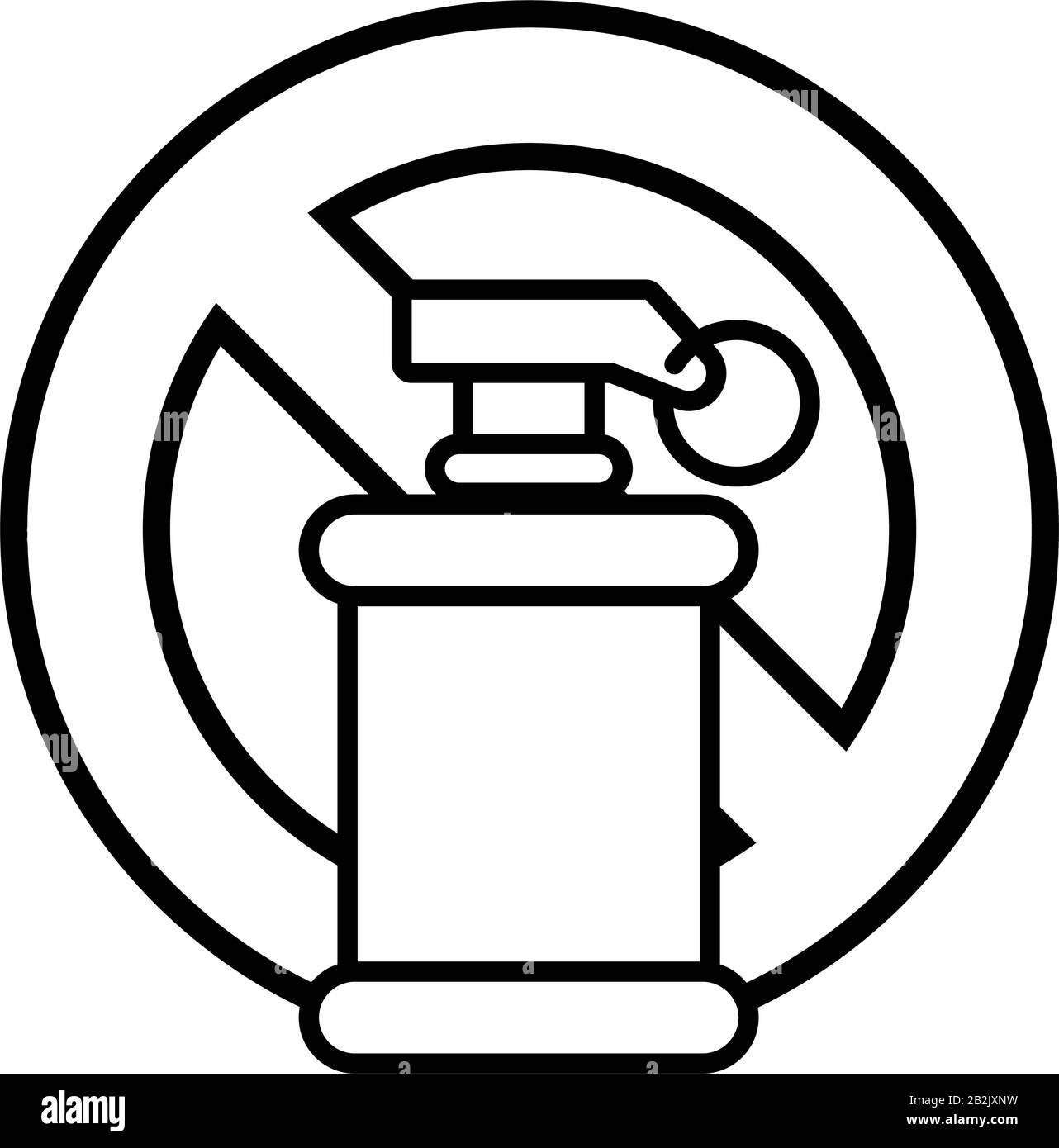 Aerosol Spray Can Forbidden Graffiti Sign On White Background Vector Illustration Design Stock Vector Image Art Alamy