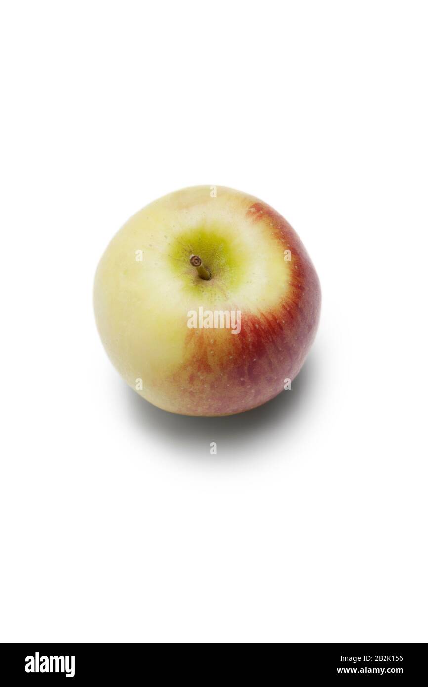 High angle view of apple against white background Stock Photo