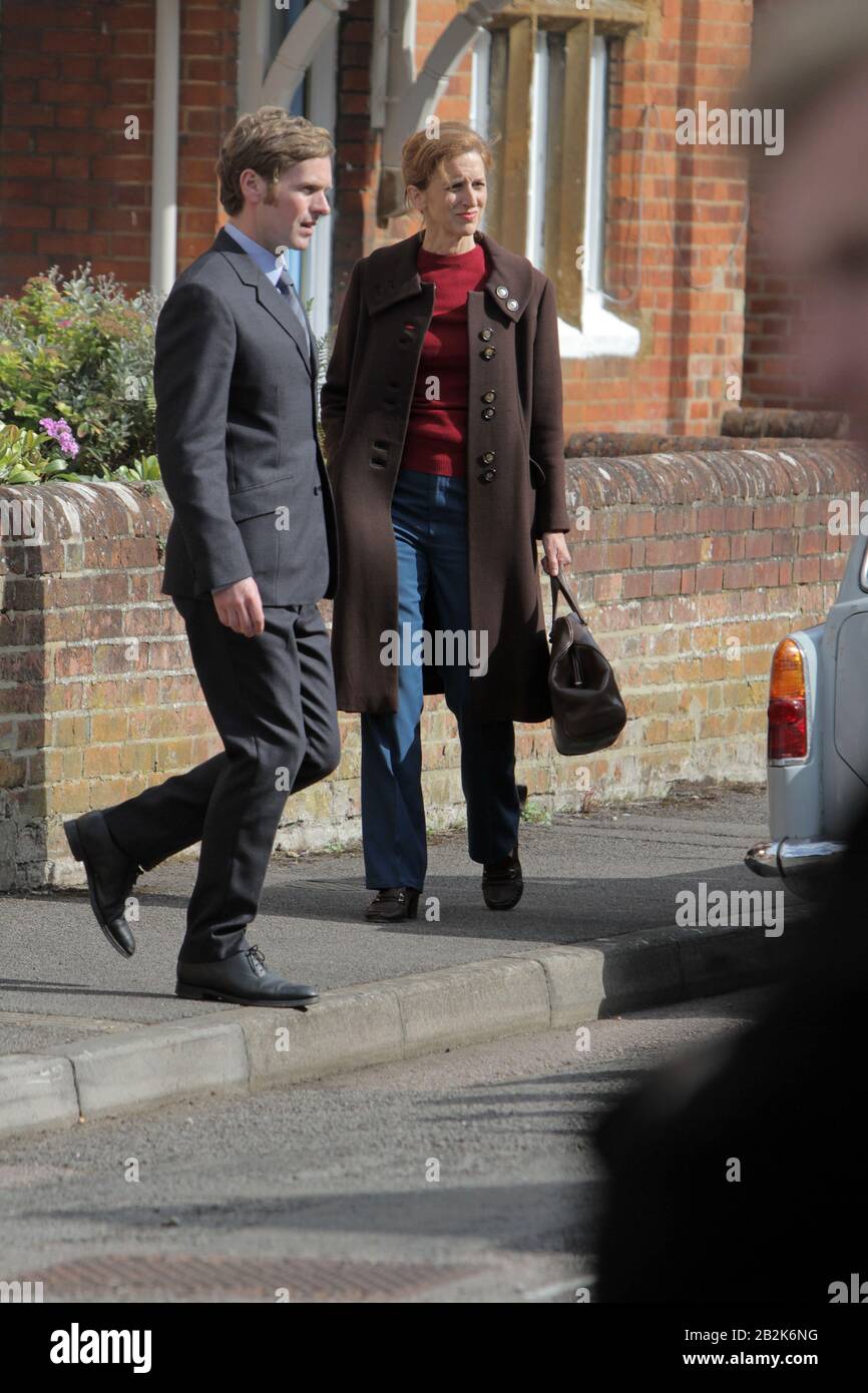 Shaun Evans plays young Inspector Morse in the ITV drama Endeavour series (a Morse prequel ) pictured filming the 7th series in Oxford on 18 August 2019 (credit image©Jack Ludlam) Stock Photo