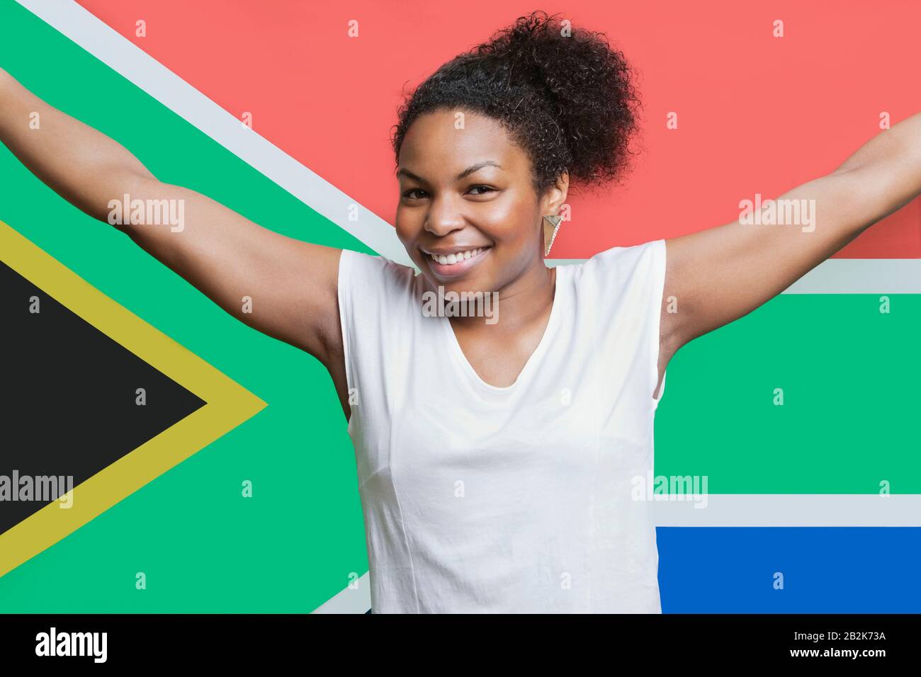 South african woman flag hi-res stock photography and images - Alamy
