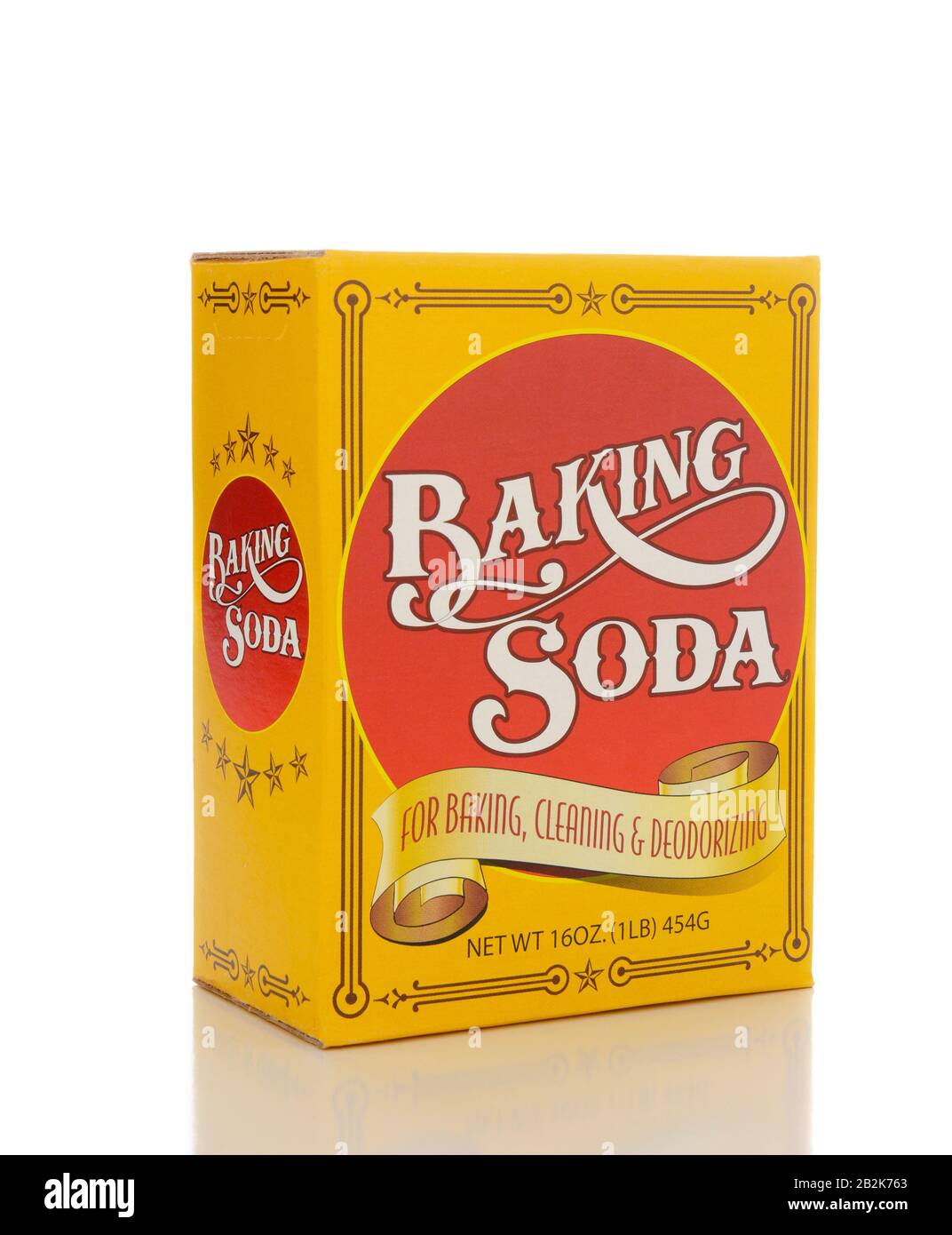 IRVINE, CA - JANUARY 23, 2015: A box of Baking Soda. The sodium bicarbonate is distributed by Greenbrier International is used for baking, cleaning an Stock Photo