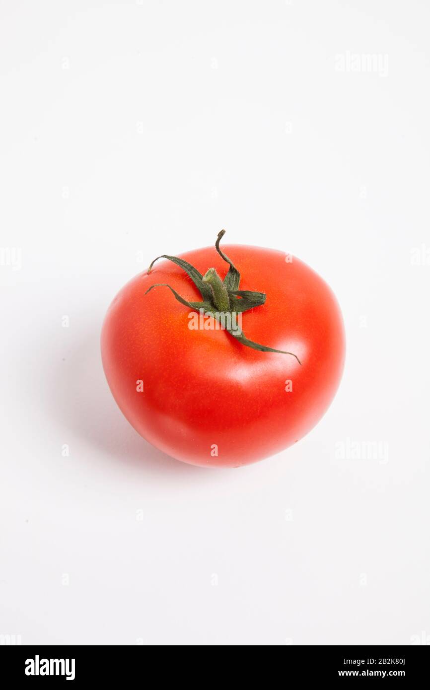 Fresh tomato over white background Stock Photo