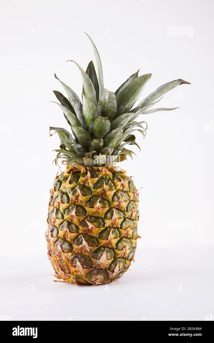 Pineapple over white background Stock Photo