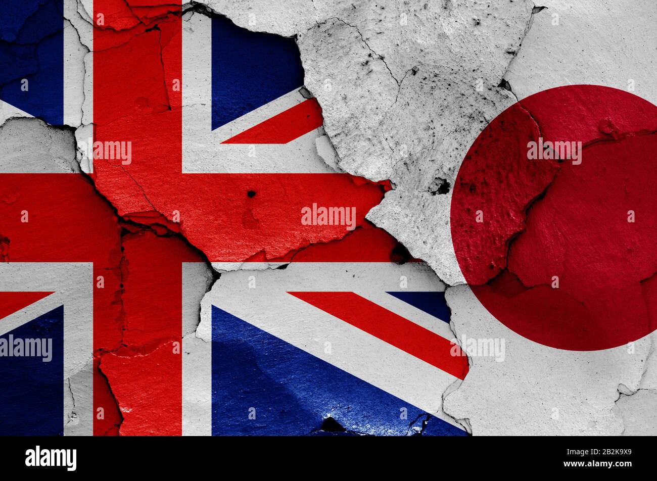 Japanese Flag On British Flag High Resolution Stock Photography And Images Alamy