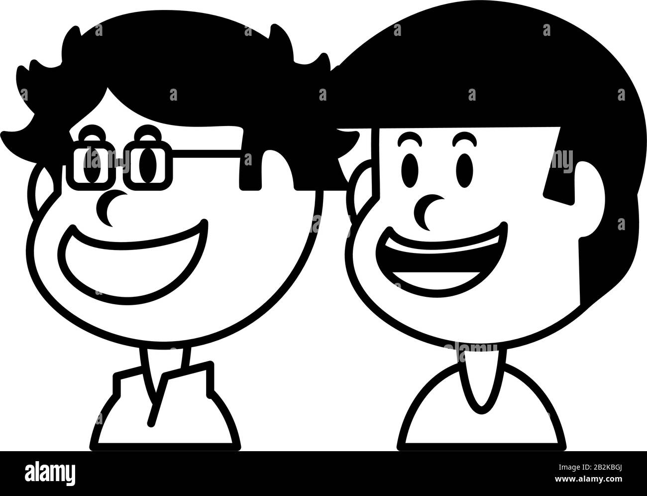 boys smiling on white background vector illustration design Stock ...