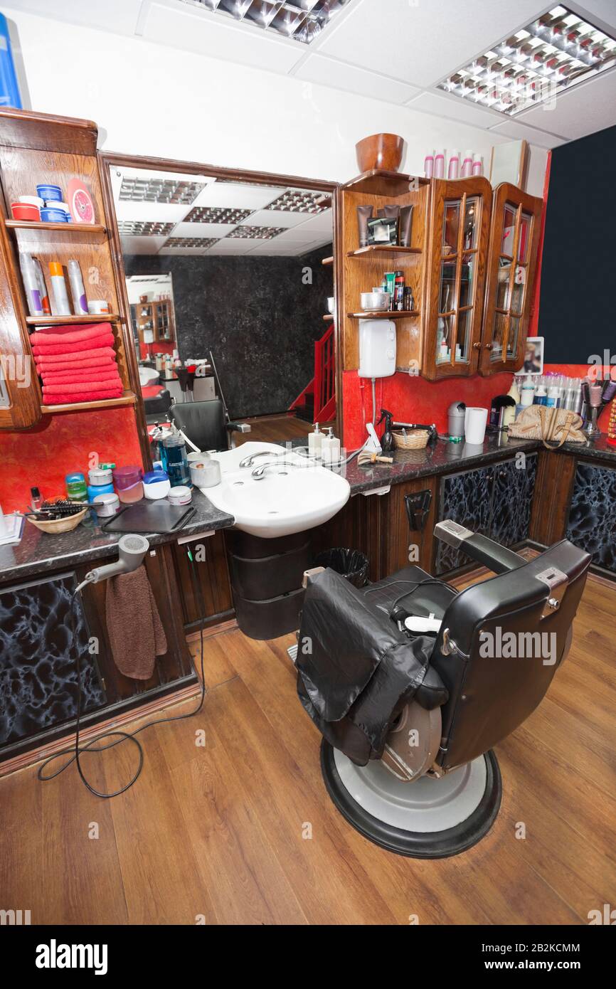 Interior of hair salon Stock Photo