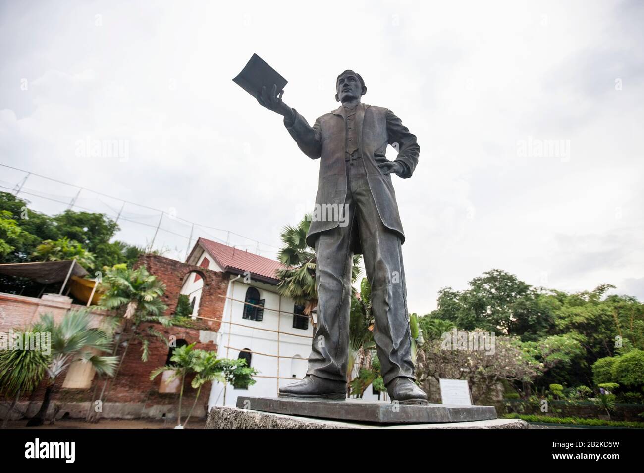 Statue of Jose Rizal at Fort Santiago; Intramuros; Manila; Philippines Stock Photo