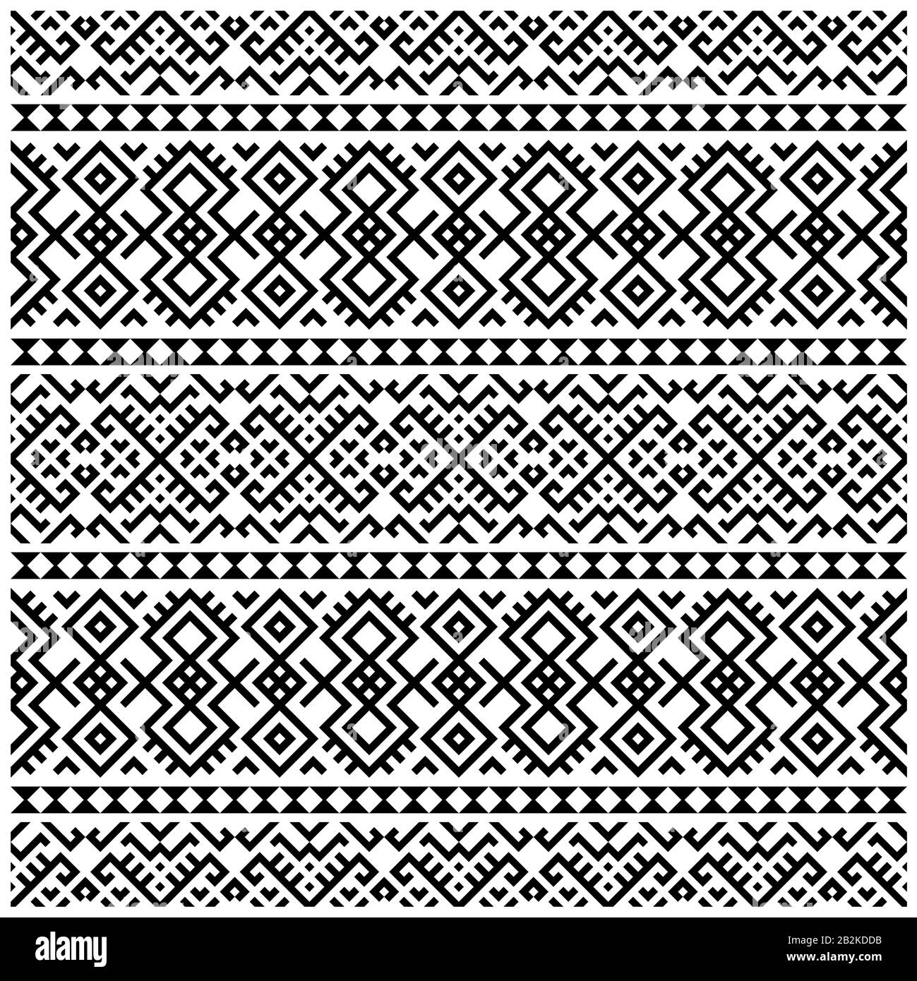 Ikat ethnic pattern vector in black and white color Stock Photo - Alamy
