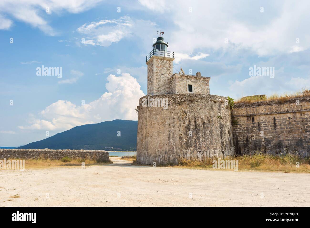 The Venetian Castle of Agia Mavra (Santa Maura), Lefkada island, Greece. Stock Photo