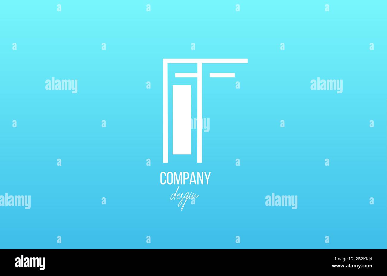 Blue White F Alphabet Letter Logo Icon With Line Design For Business And Company Suitable For Stylish Logotype Stock Vector Image Art Alamy