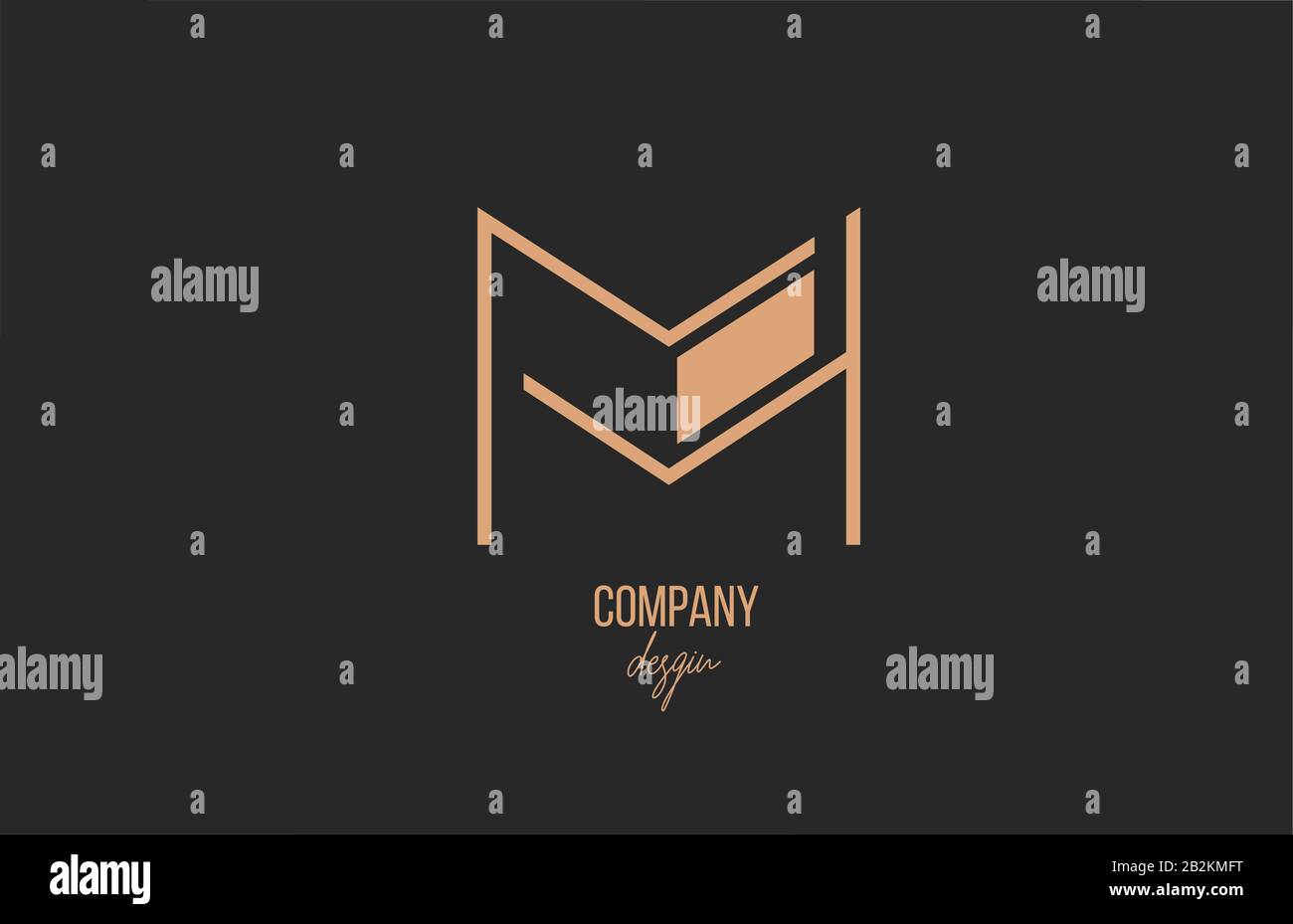 M Letter Logo Alphabet Icon With Floral Vintage Design In Brown Black For Company And Business Suitable For Stylish Logotype Stock Vector Image Art Alamy