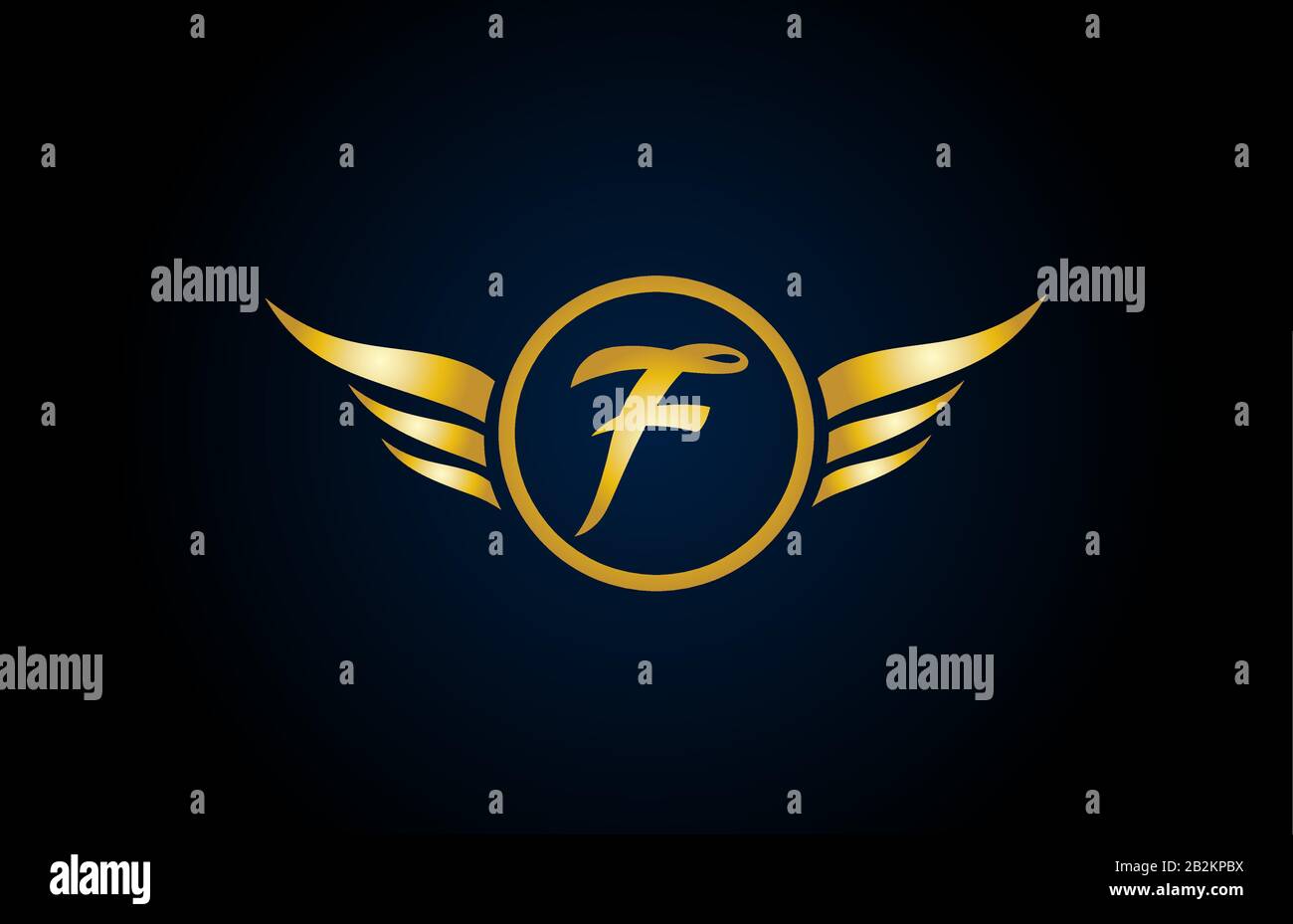 Gold Golden F Wing Wings Alphabet Letter Logo Icon With Classy Design For Company And Business Suitable For Stylish Logotype Stock Vector Image Art Alamy