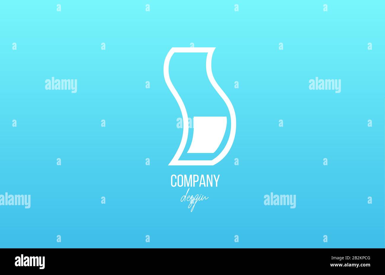 blue white S alphabet letter logo icon with line design for business ...