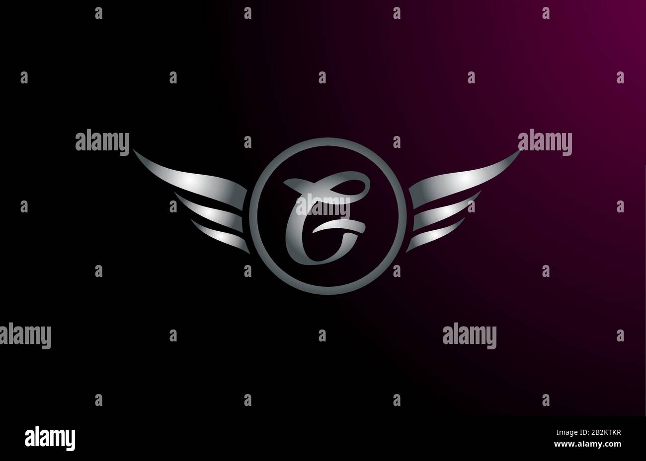 silver grey wings G letter alphabet logo design with metallic icon for ...