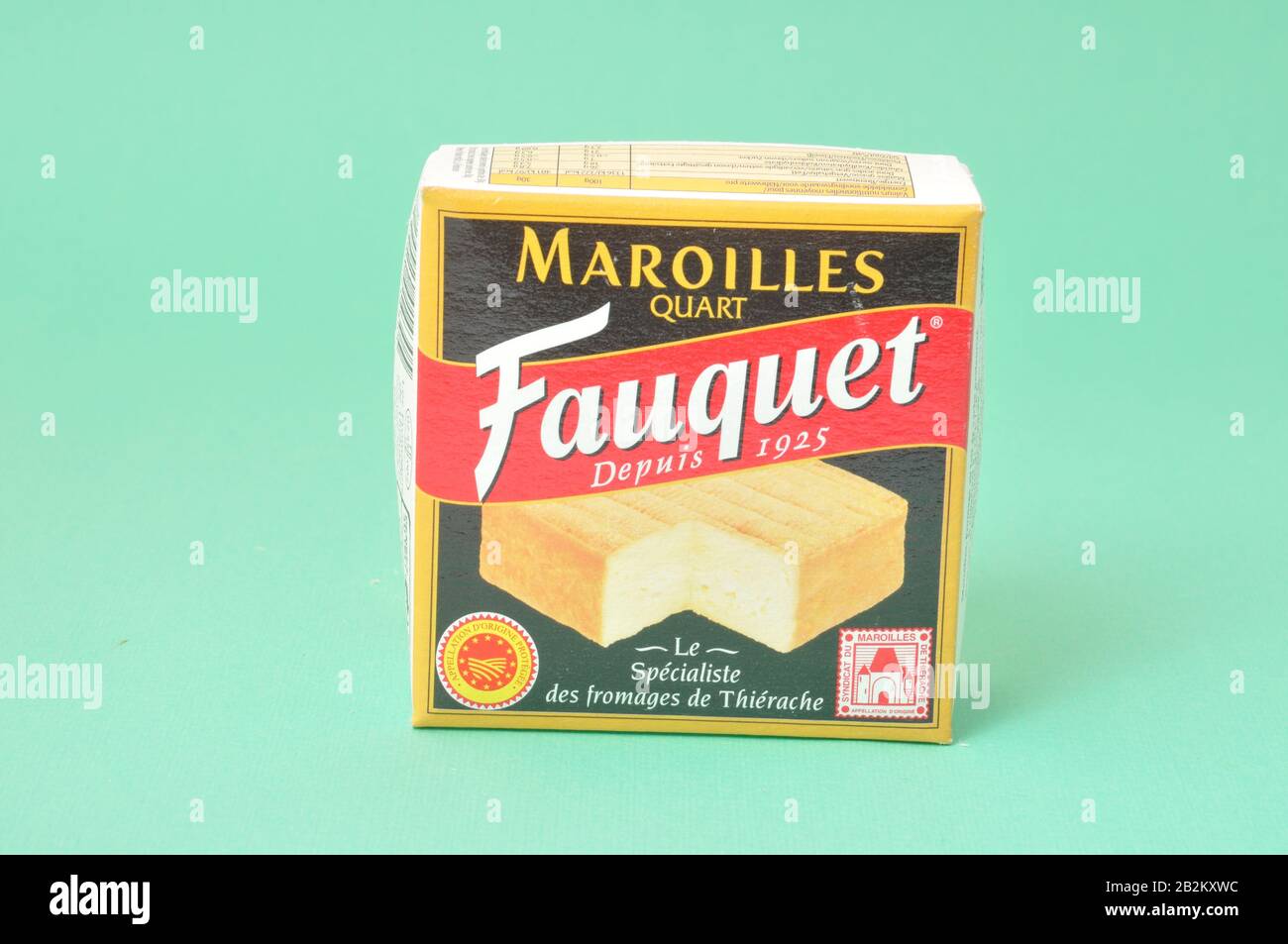 Maroilles, french cheese Stock Photo