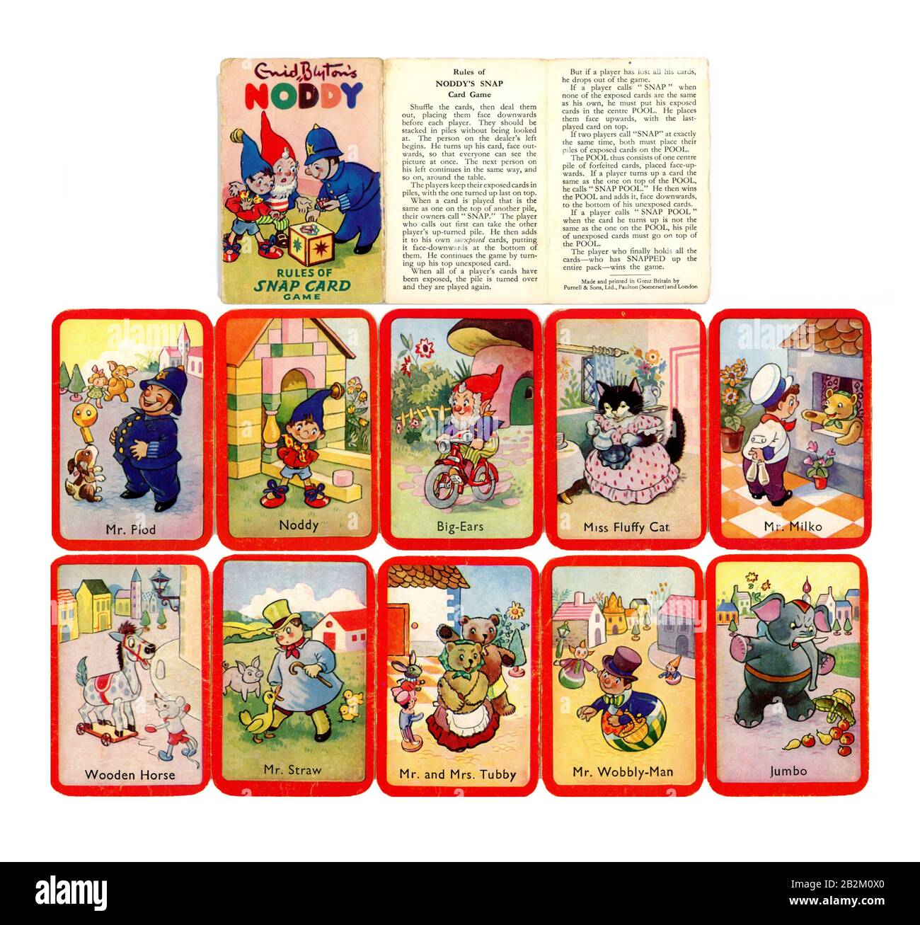 Noddy Snap. Children's card game (c.1960 Stock Photo Alamy