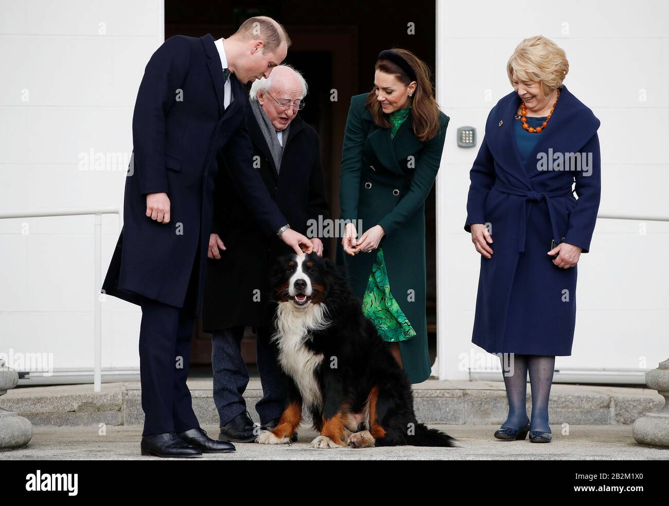 The Duke and Duchess of Cambridge with the President of Ireland, Michael D. Higgins and his wife