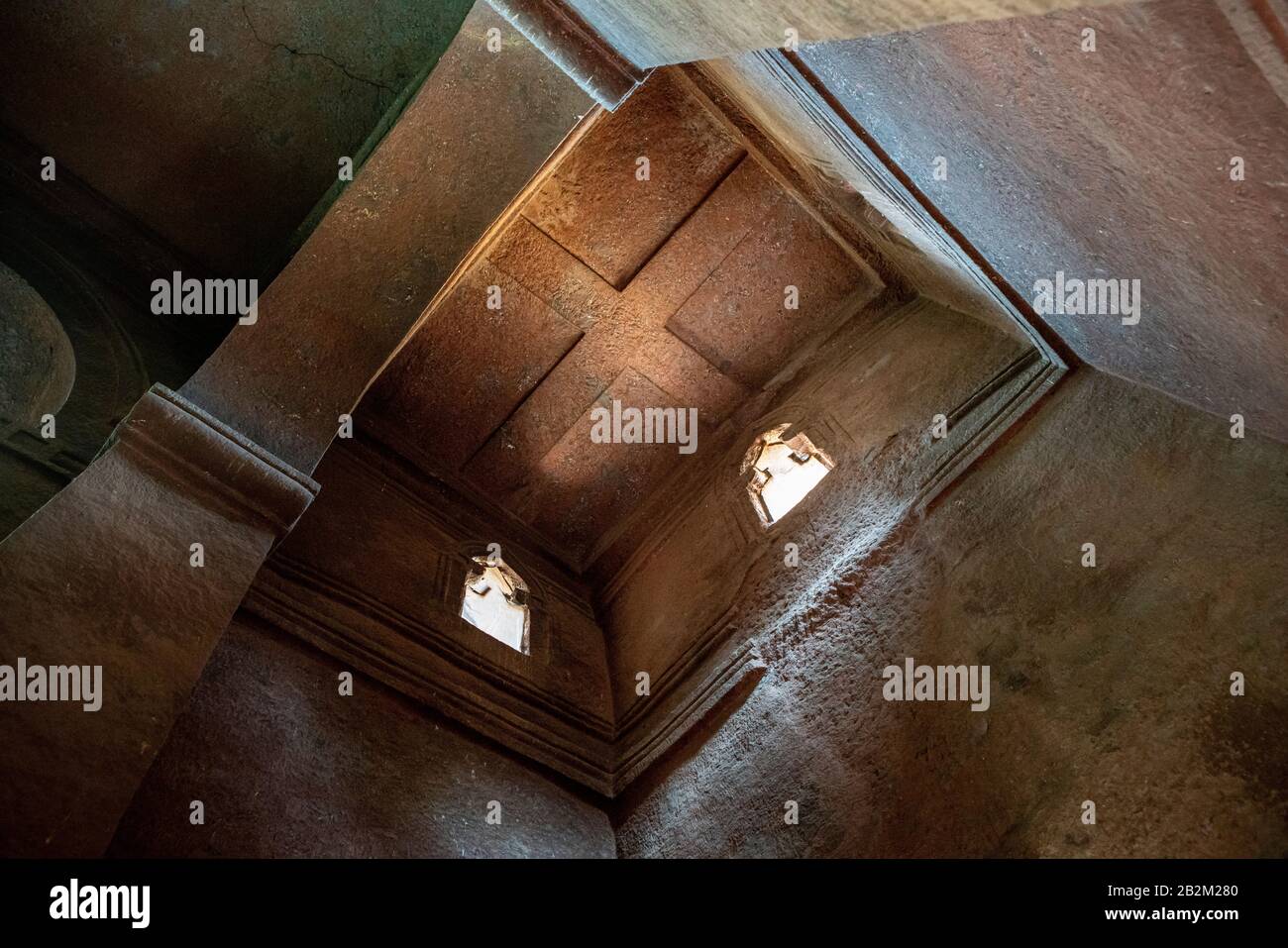 Interior of the Church of St George, Bete Giyorgis, Lalibela, Ethiopia ...