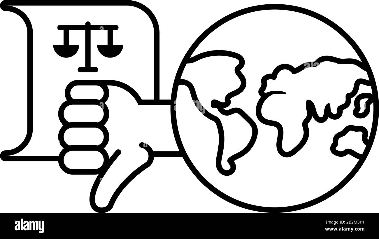 planet earth with protest icons on white background vector illustration ...