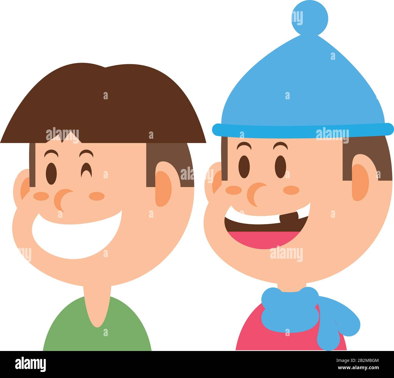 boys smiling on white background vector illustration design Stock ...
