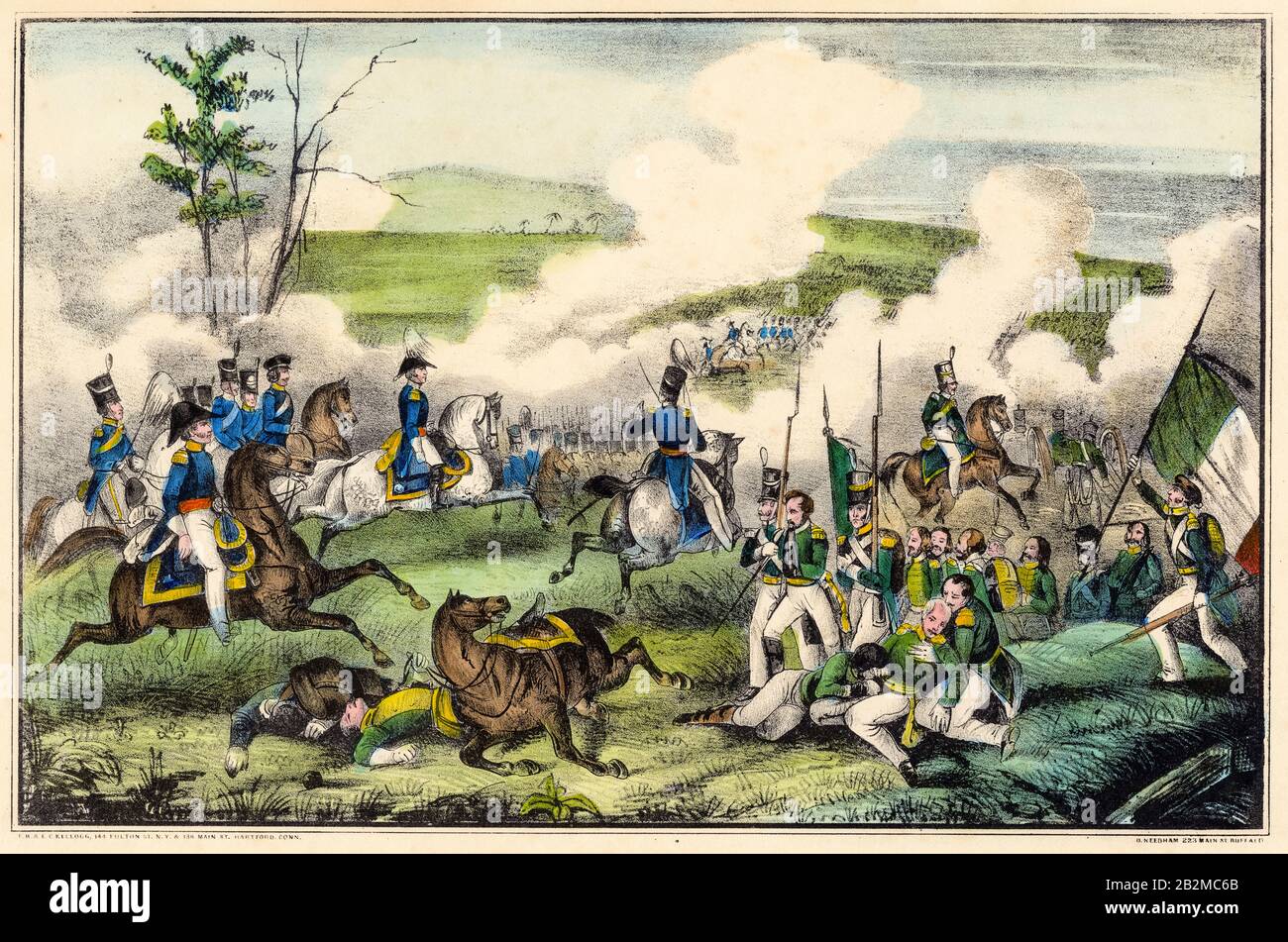 Battle of Palo Alto, May 8th 1846, during the Mexican-American War (1846-1848), print by EB & EC Kellogg, D Needham, 1846 Stock Photo