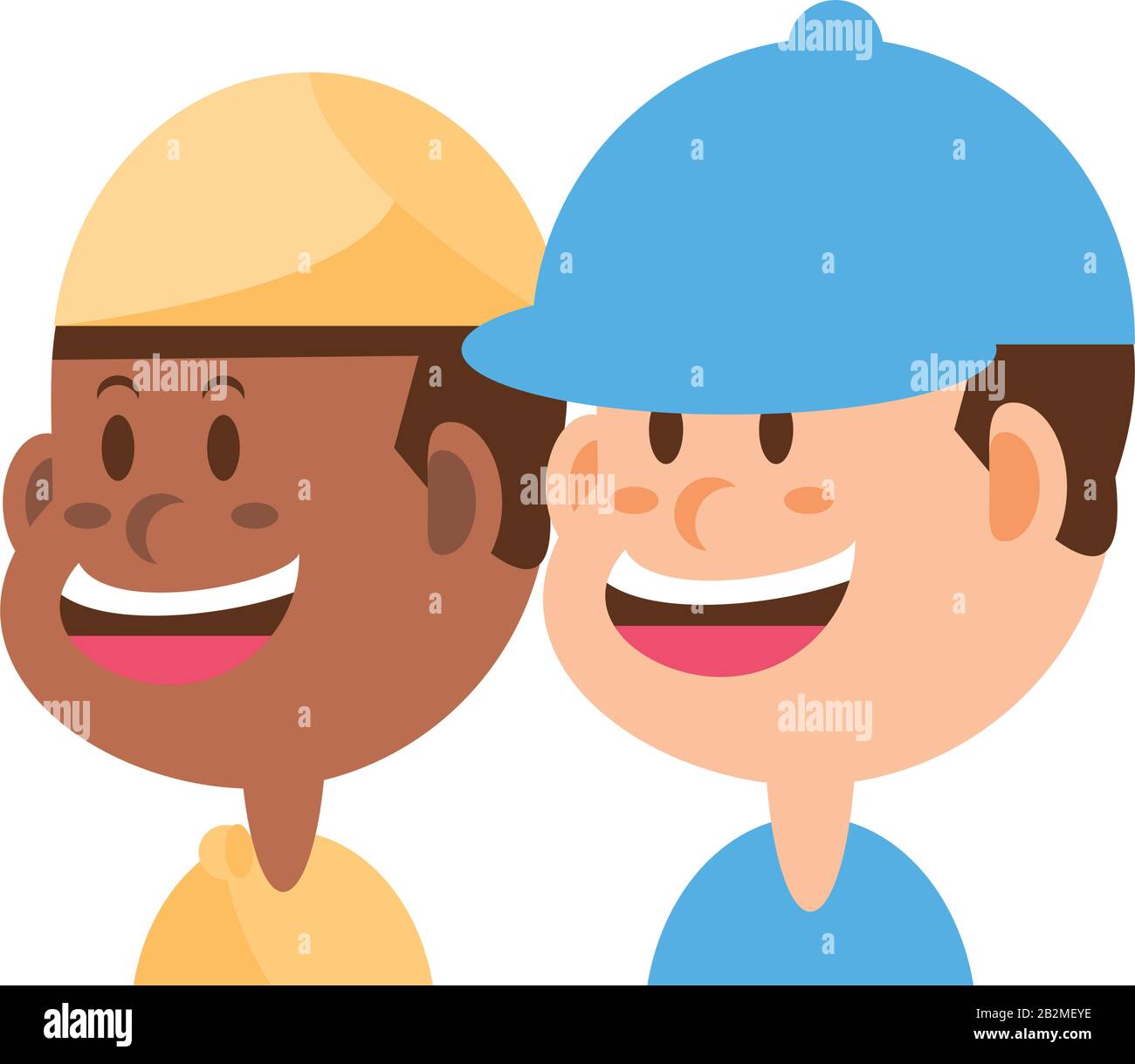 boys smiling on white background vector illustration design Stock ...