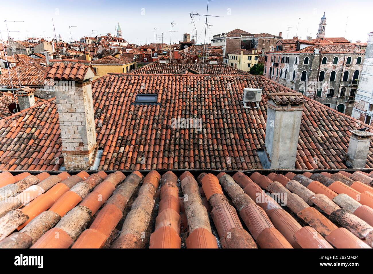 View over the old rooftops, Venice, Italy Stock Photo - Alamy