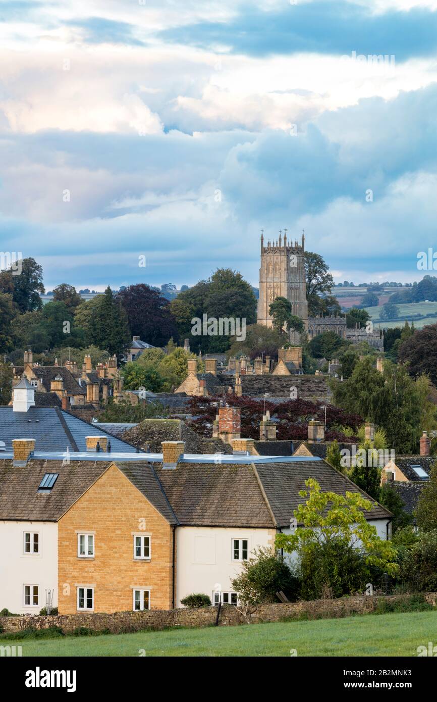Evening over Cotswold town of Chipping Campden, Gloucestershire, England, UK Stock Photo