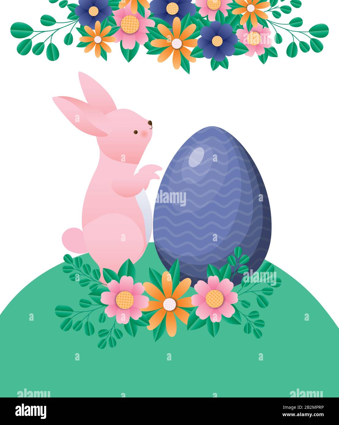 Happy easter rabbit with egg vector design Stock Vector Image & Art - Alamy