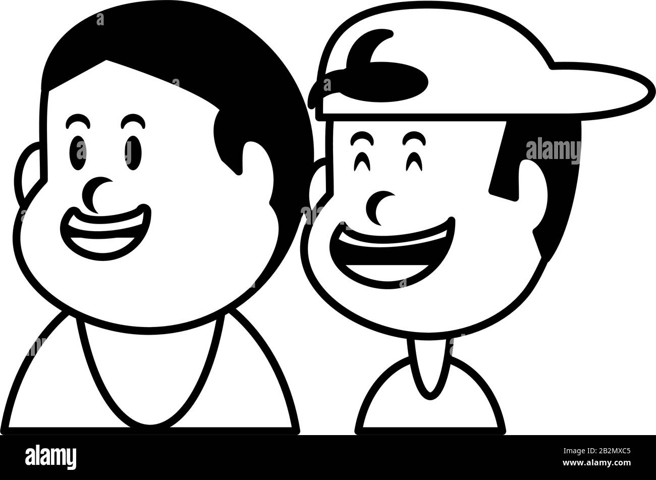 boys smiling on white background vector illustration design Stock ...