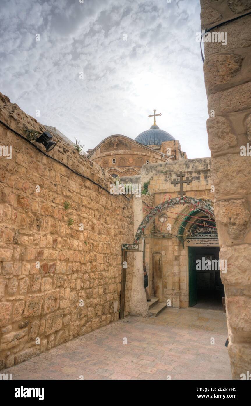 copts church in the Holy Sepulchre in jerusalem Stock Photo Alamy