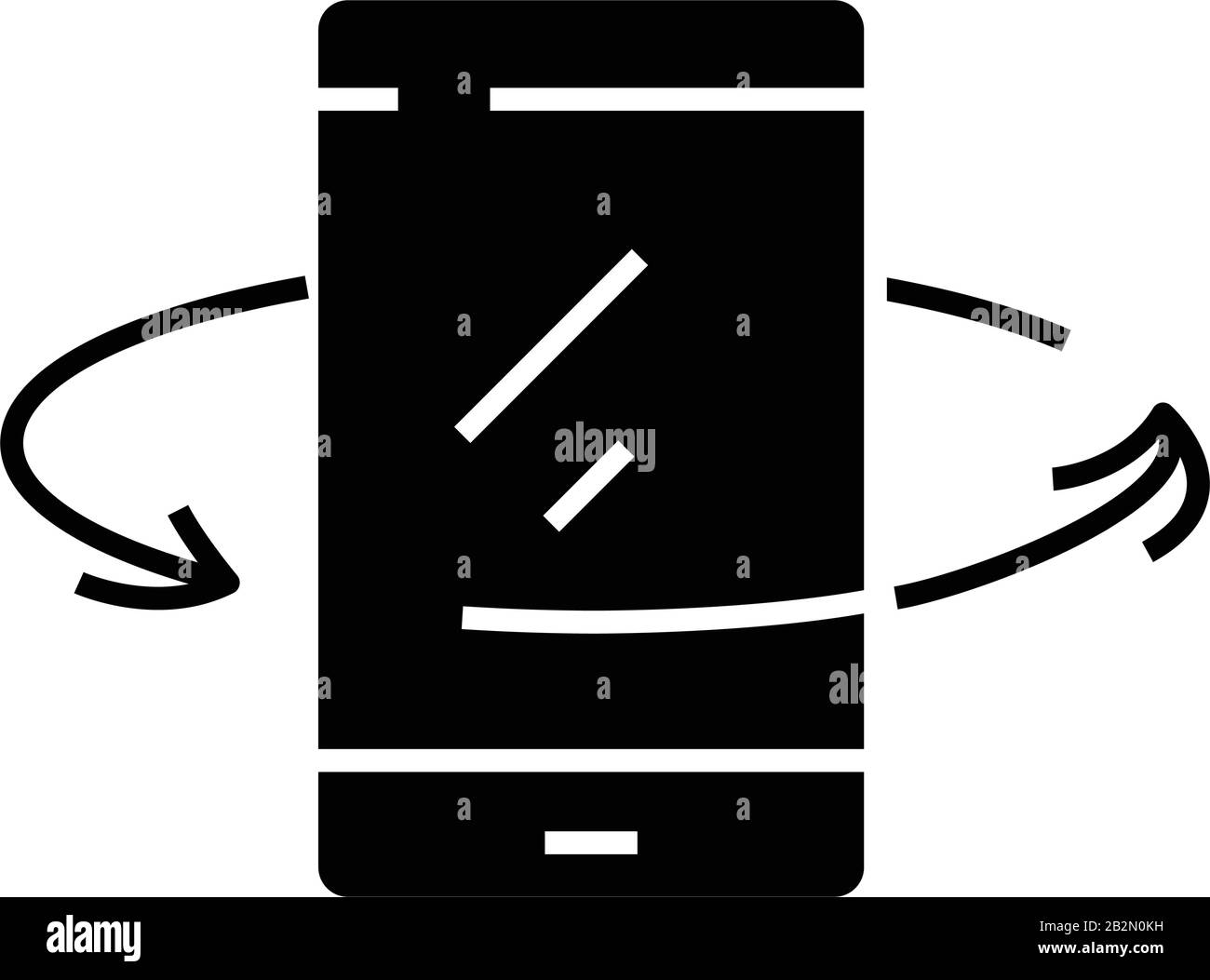 Mobile phone market black icon, concept illustration, vector flat