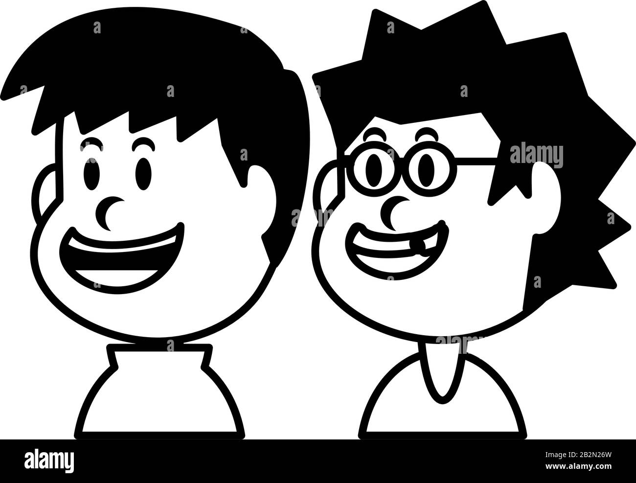 boys smiling on white background vector illustration design Stock ...