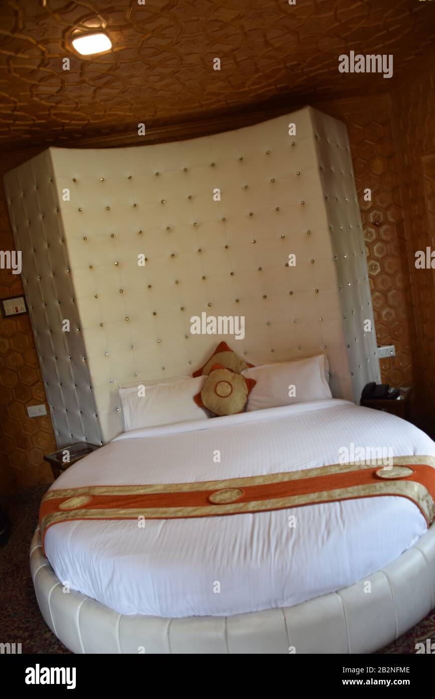 A budget hotel room of Kashmir in India Stock Photo