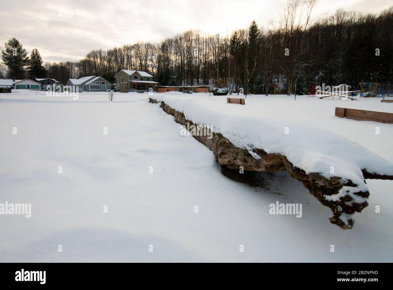 Winter at Lake Errock in Mission, British Columbia, Canada Stock Photo