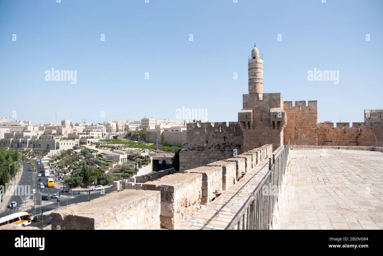 Jerusalem old walls in historical city in Israel Stock Photo - Alamy