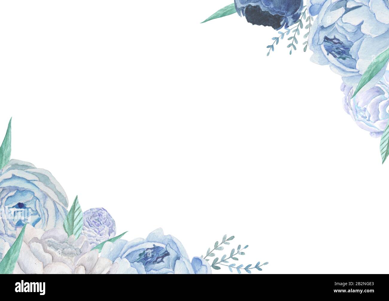 Retro vintage blue roses on white background Stock Photo - Alamy