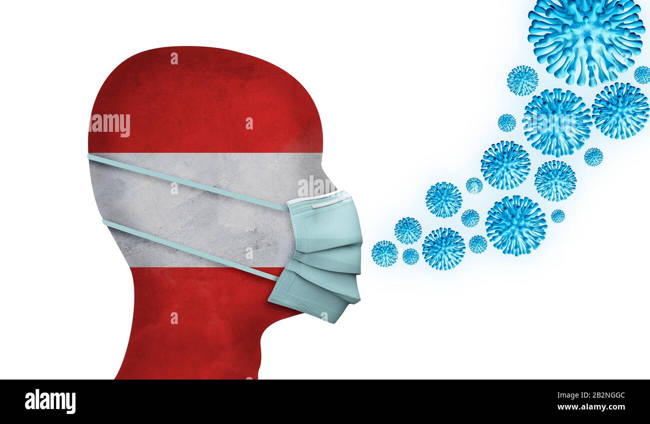 Austria healthcare. Person with protective face mask. 3D Render Stock Photo Alamy