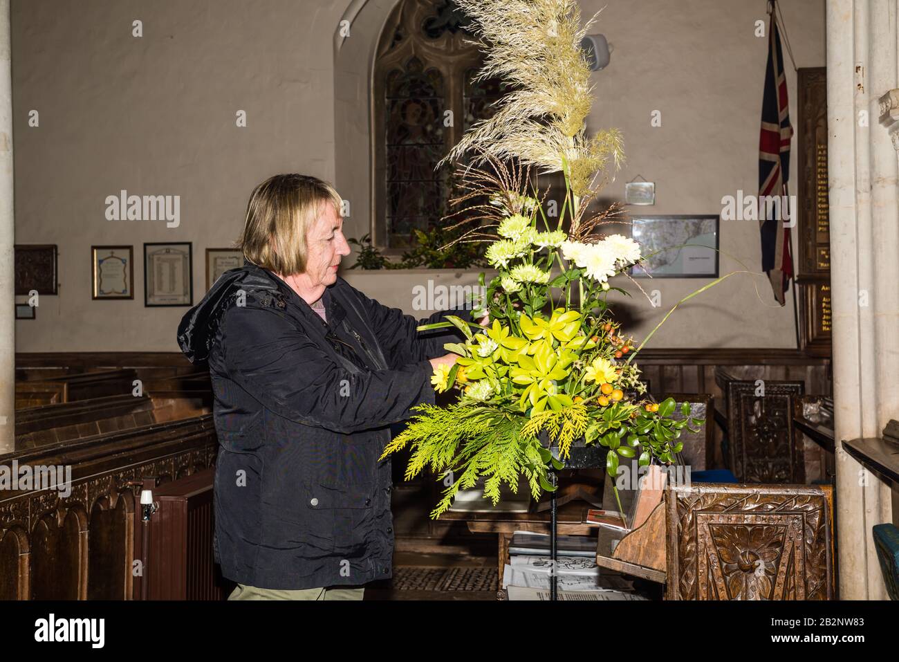 All Saints Harvest Festival at East Budleigh. Stock Photo