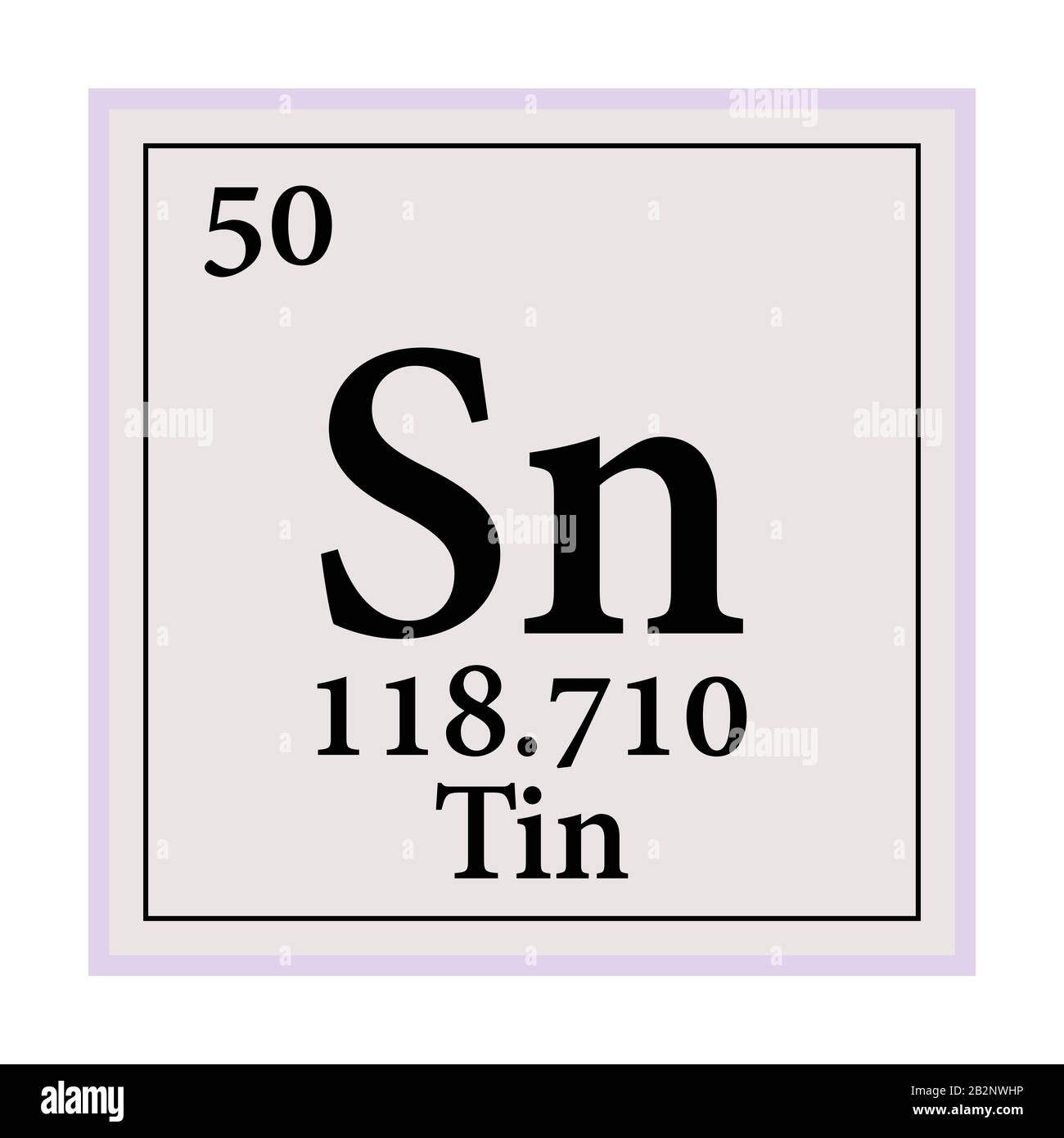 Tin Periodic Table of the Elements Vector illustration eps 10 Stock Vector  Image & Art - Alamy