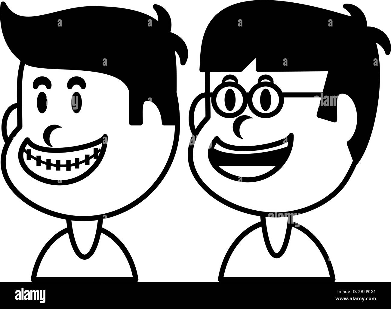 boys smiling on white background vector illustration design Stock ...