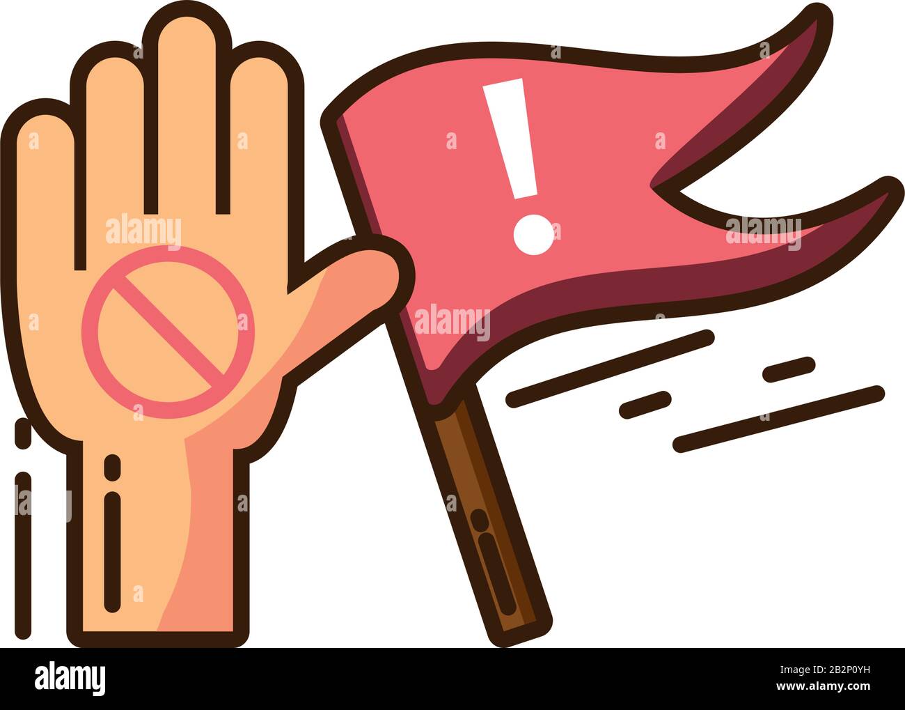 clenched fist held in protest on white background vector illustration ...