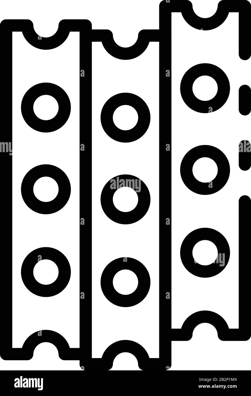 Construction metal bars icon, outline style Stock Vector