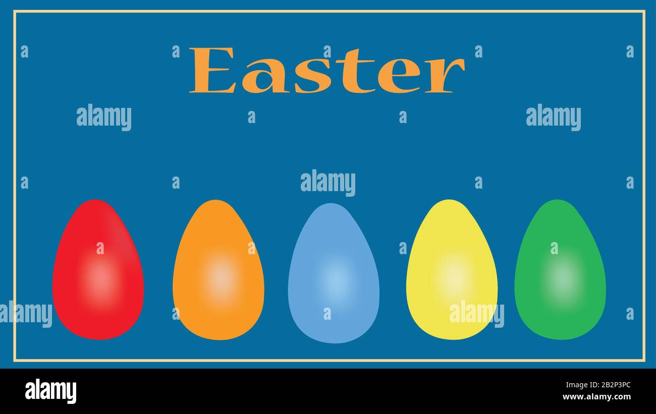 Easter eggs. Happy easter card. Multi-colored Easter eggs. Easter. Easter eggs on background. Easter background. Easter eggs. Easter symbol. Easter ca Stock Vector