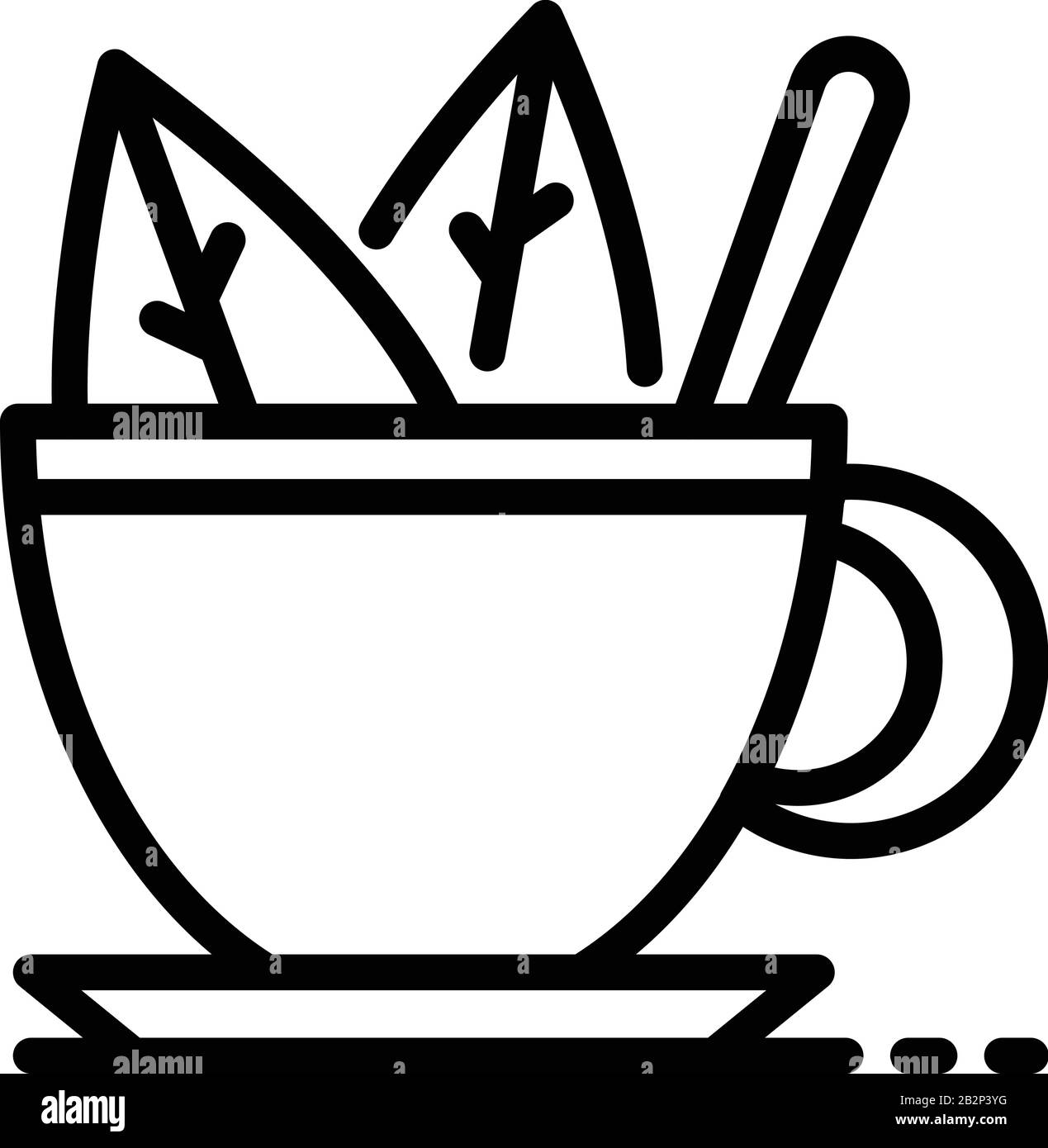 Green tea cup icon, outline style Stock Vector Image & Art - Alamy