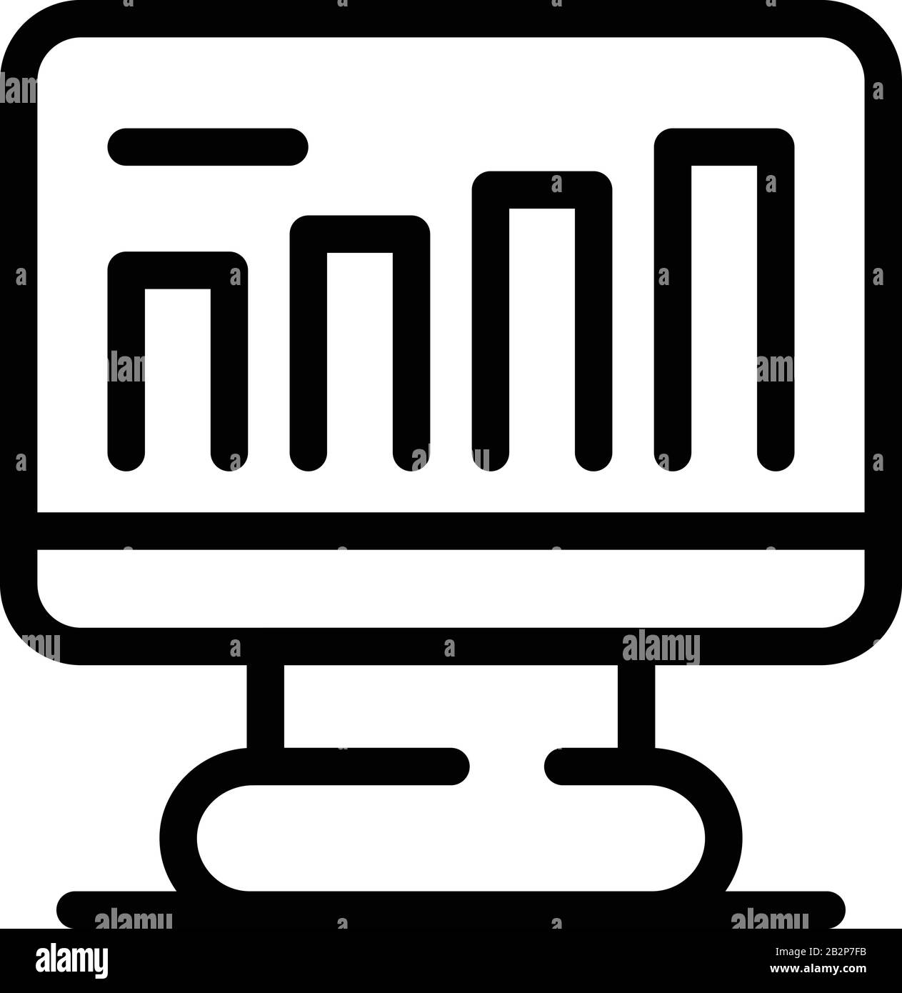 Finance monitor icon, outline style Stock Vector Image & Art - Alamy