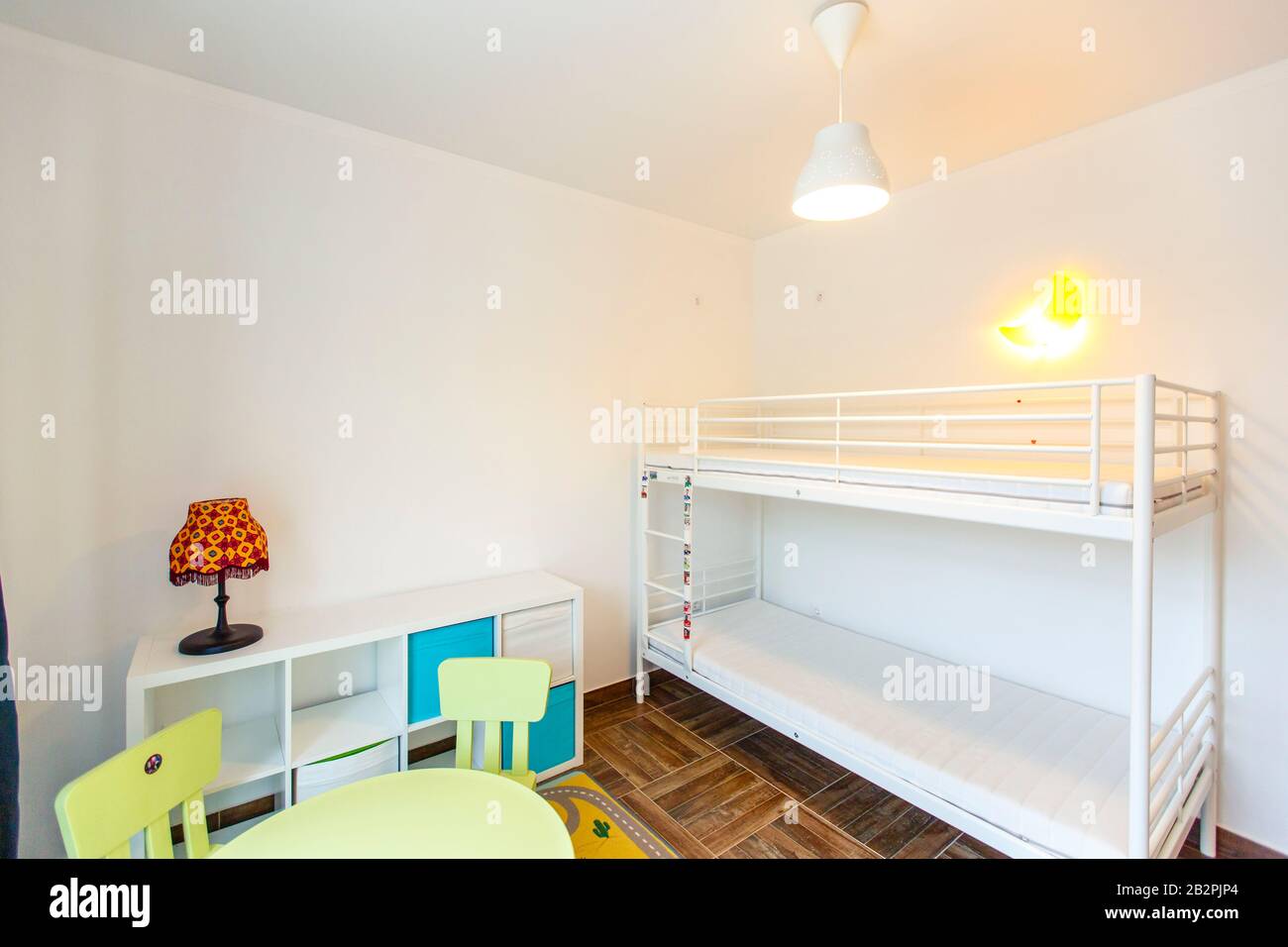 children's room with bunk bed