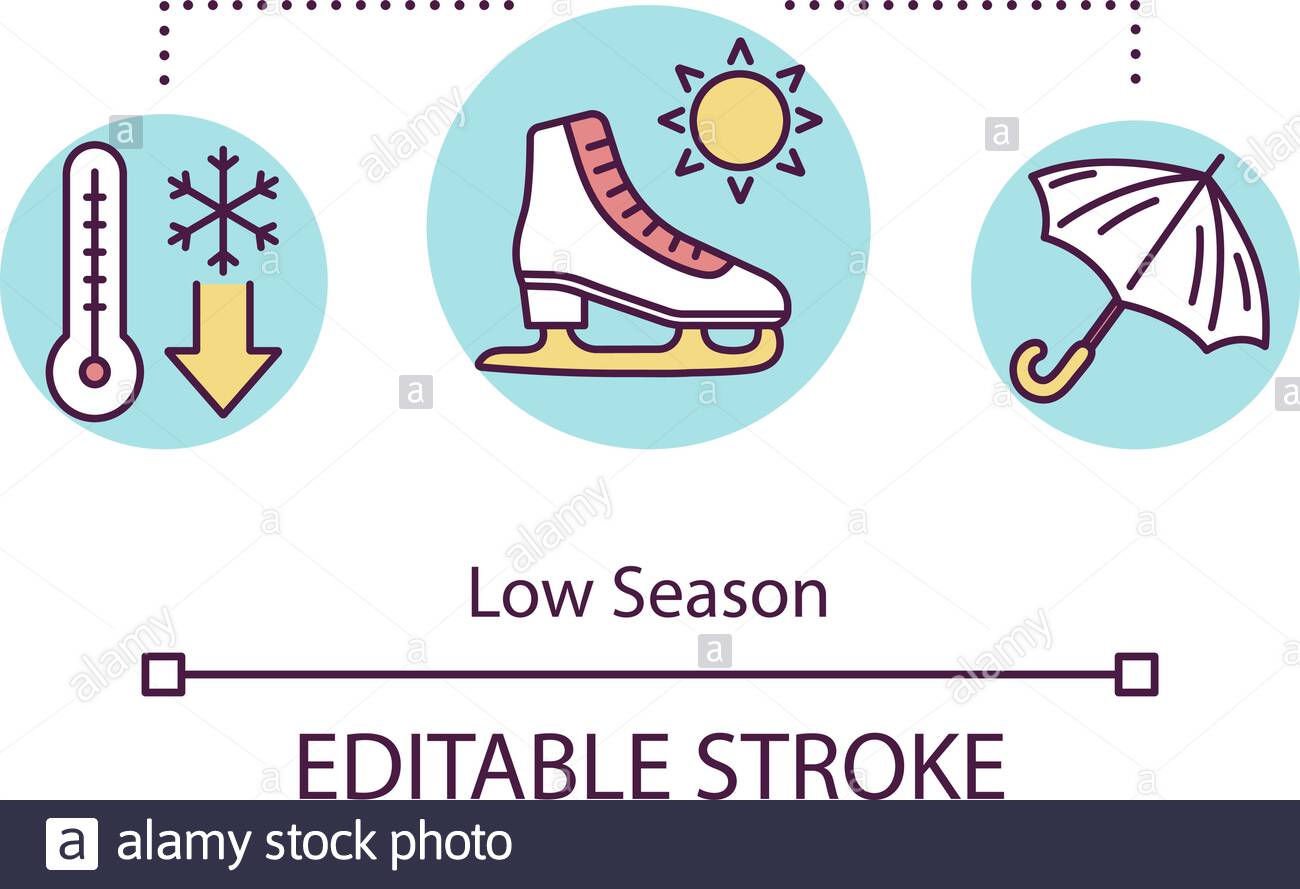 Low Season Concept Icon Budget Tourism Affordable Off Season