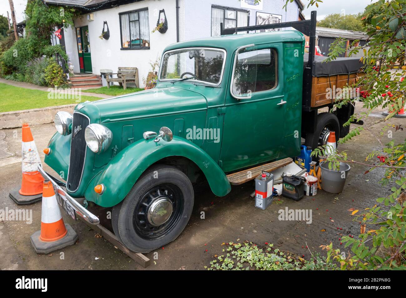 Vintage Austin pick up truck, Rugby, Warwickshire, England Stock Photo