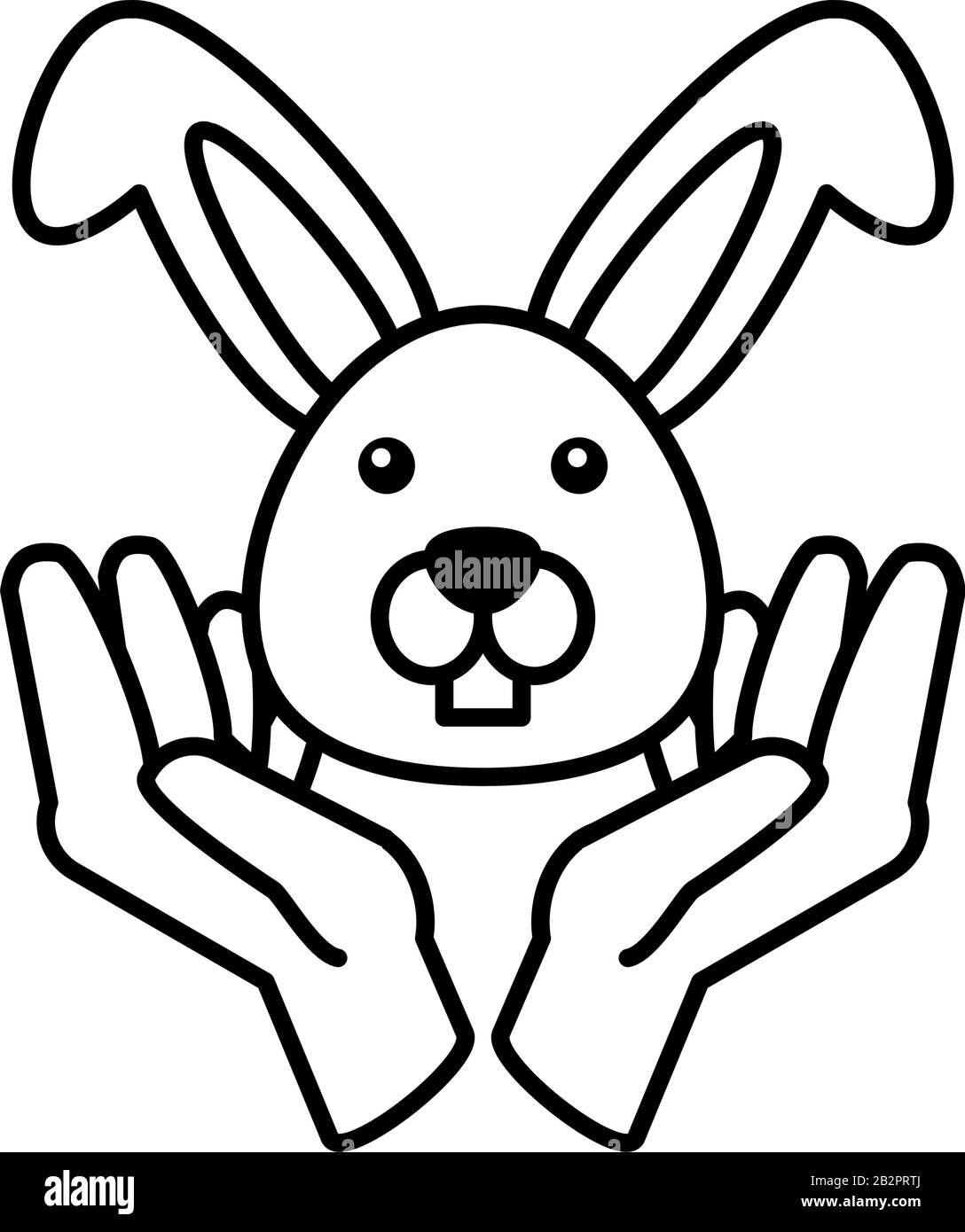 Bunny Rabbit Hand Sign Hands holding bunny on Stock Vector Images - Alamy